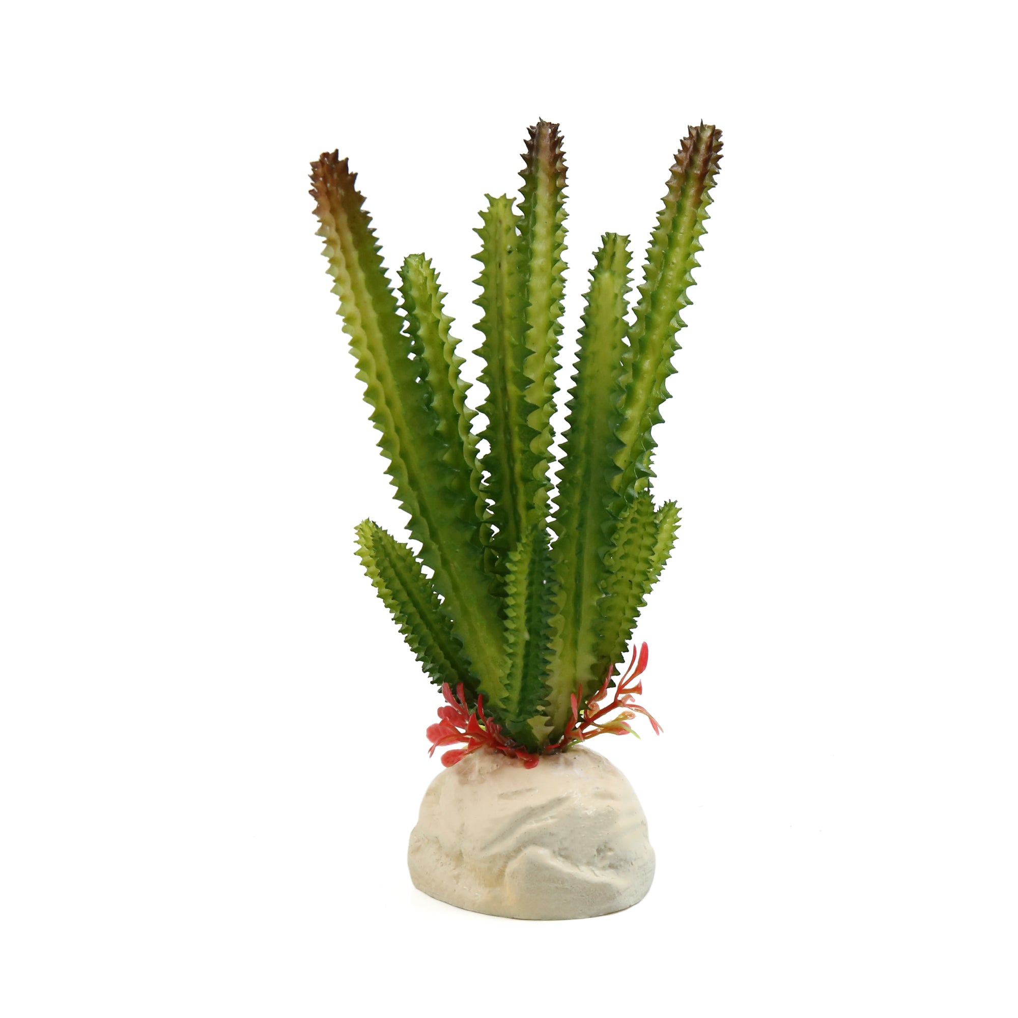 Green Plastic Cactus Plant Terrarium Reptiles Habitat Decoration Decor