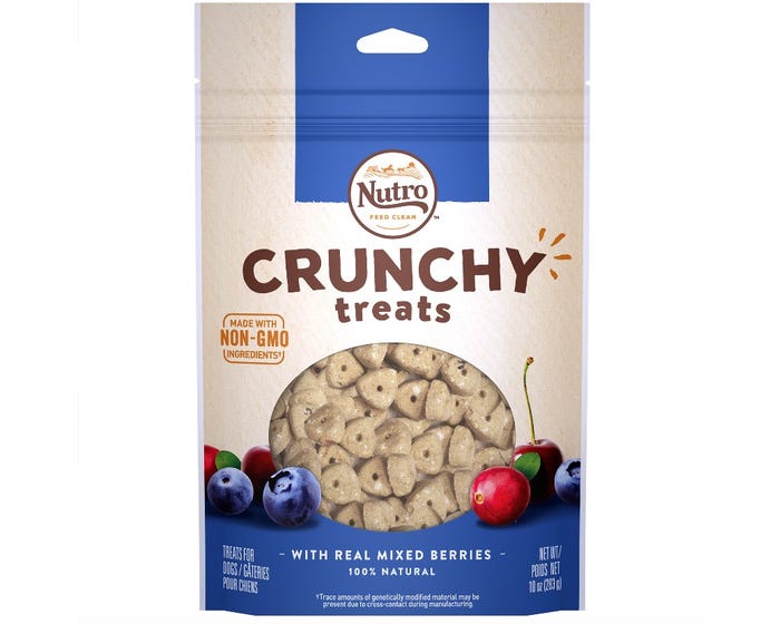 Nutro™ Crunchy Treats for Dogs with Real Mixed Berries， 10 oz. Pouch