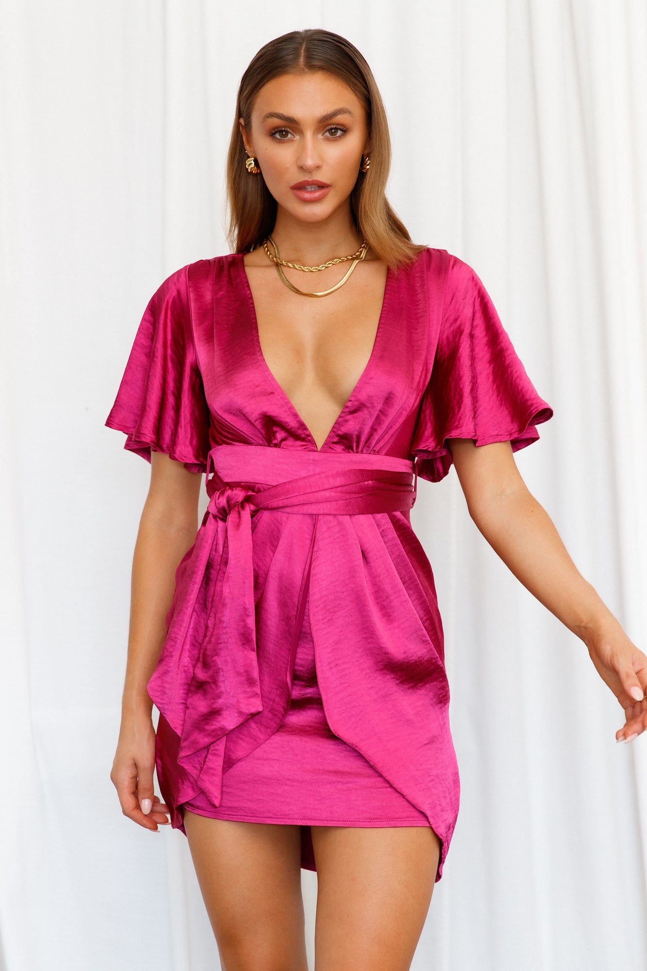 Another World Dress Fuchsia