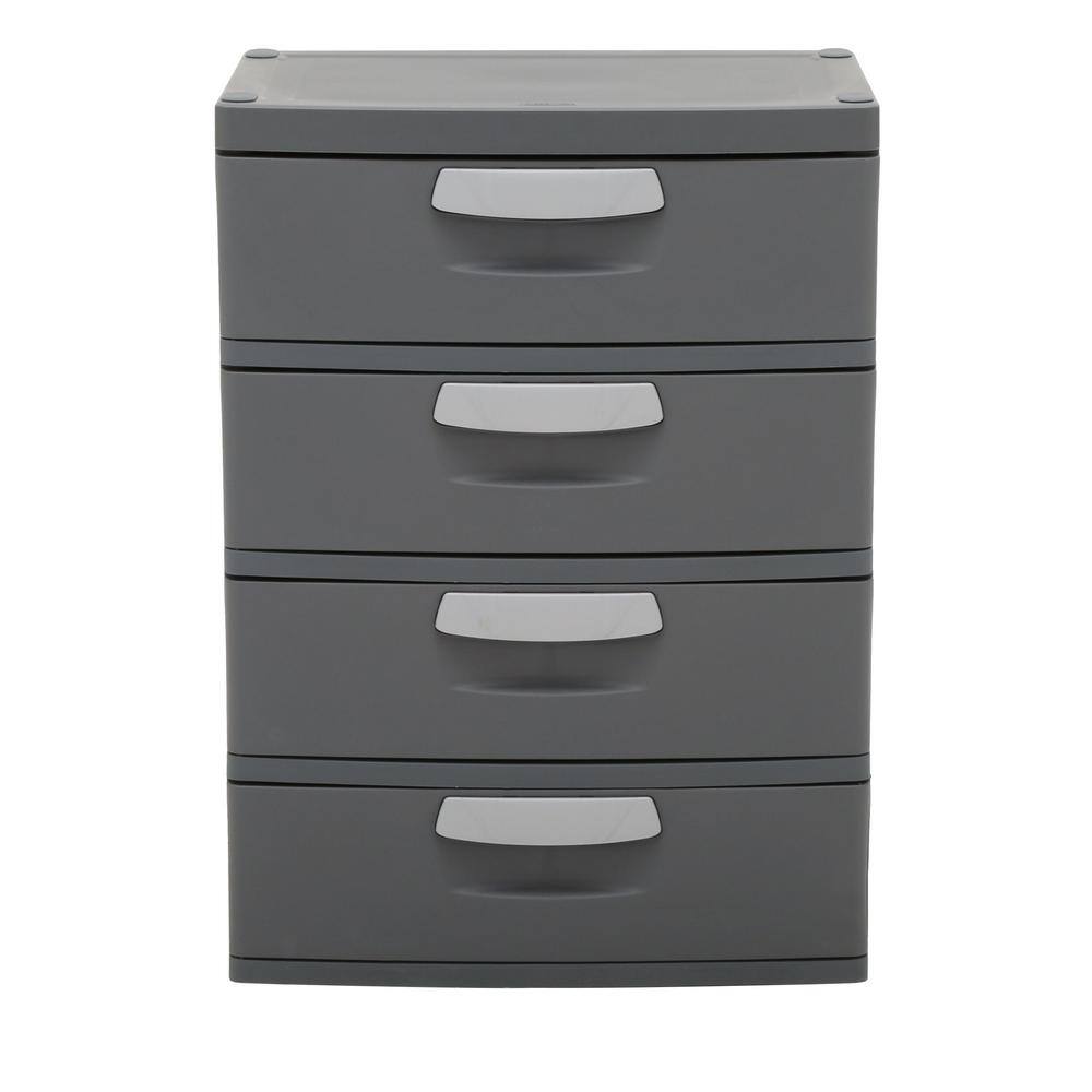 Sterilite 35.5 in. H x 26.625 in. W x 19.25 in. 4-Drawer Plastic Chest 01743V01