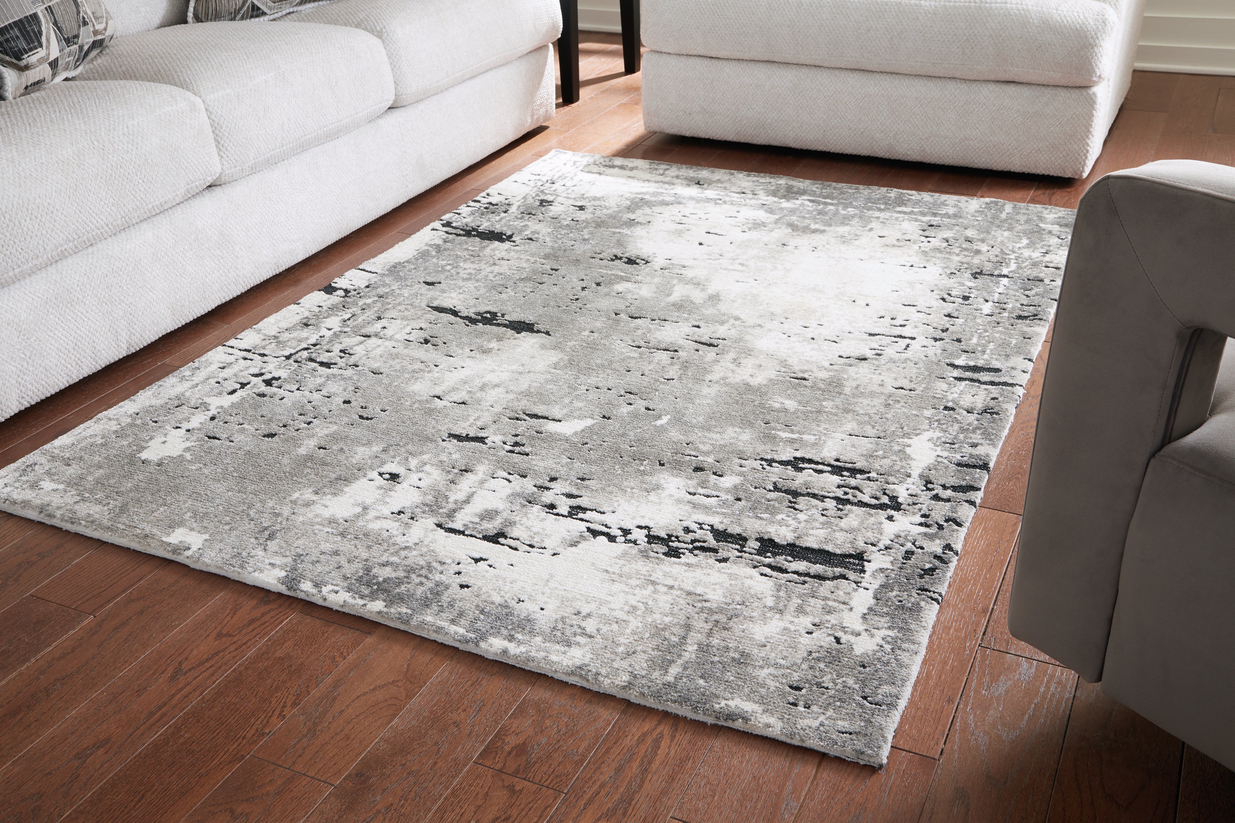 (Online Special Price) Aworley Gray/White 5 x 7 Rug