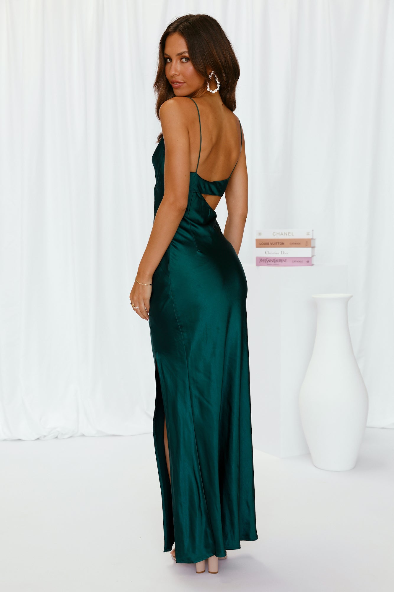 Oceanic Eyes Maxi Dress Dark Green