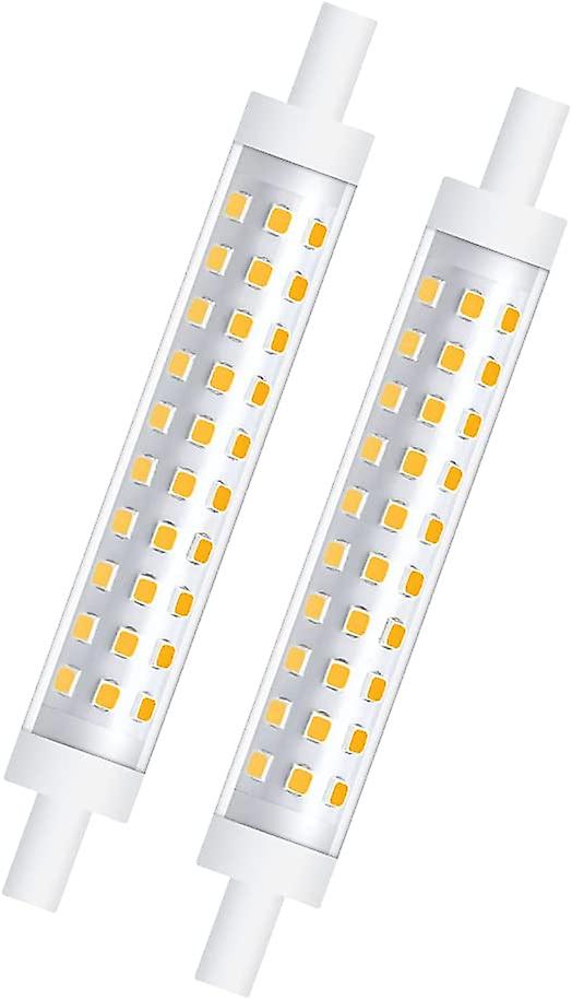 2pcs 10w R7s 118mm Led Bulb Dimmable Warm White 3000k 100whalogen Reflector Floodlight[energy Class A++]