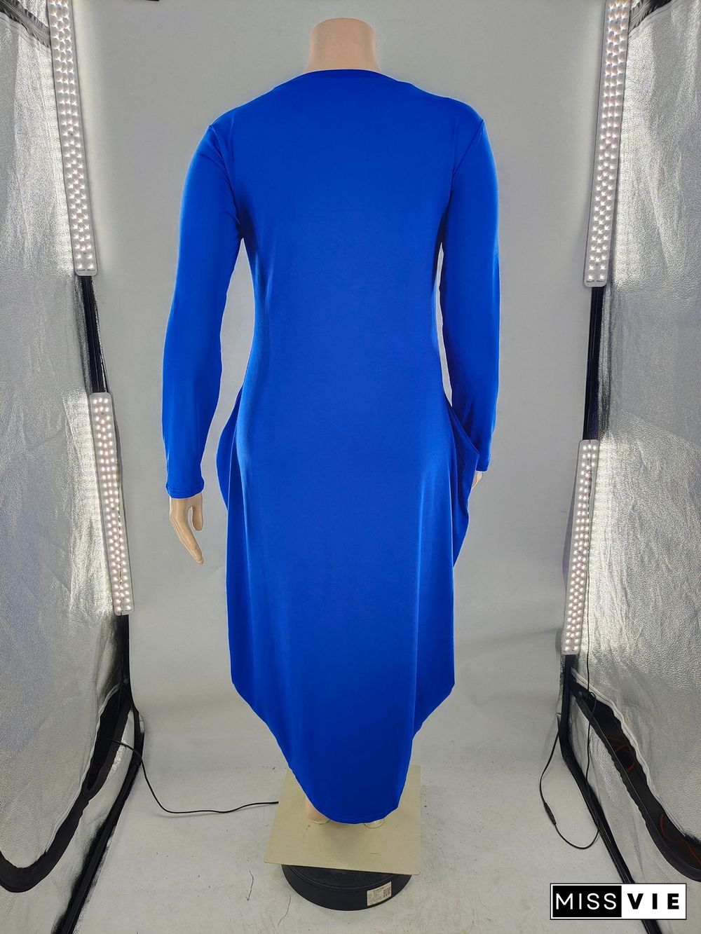 New Winter Irregular Solid Color Dress