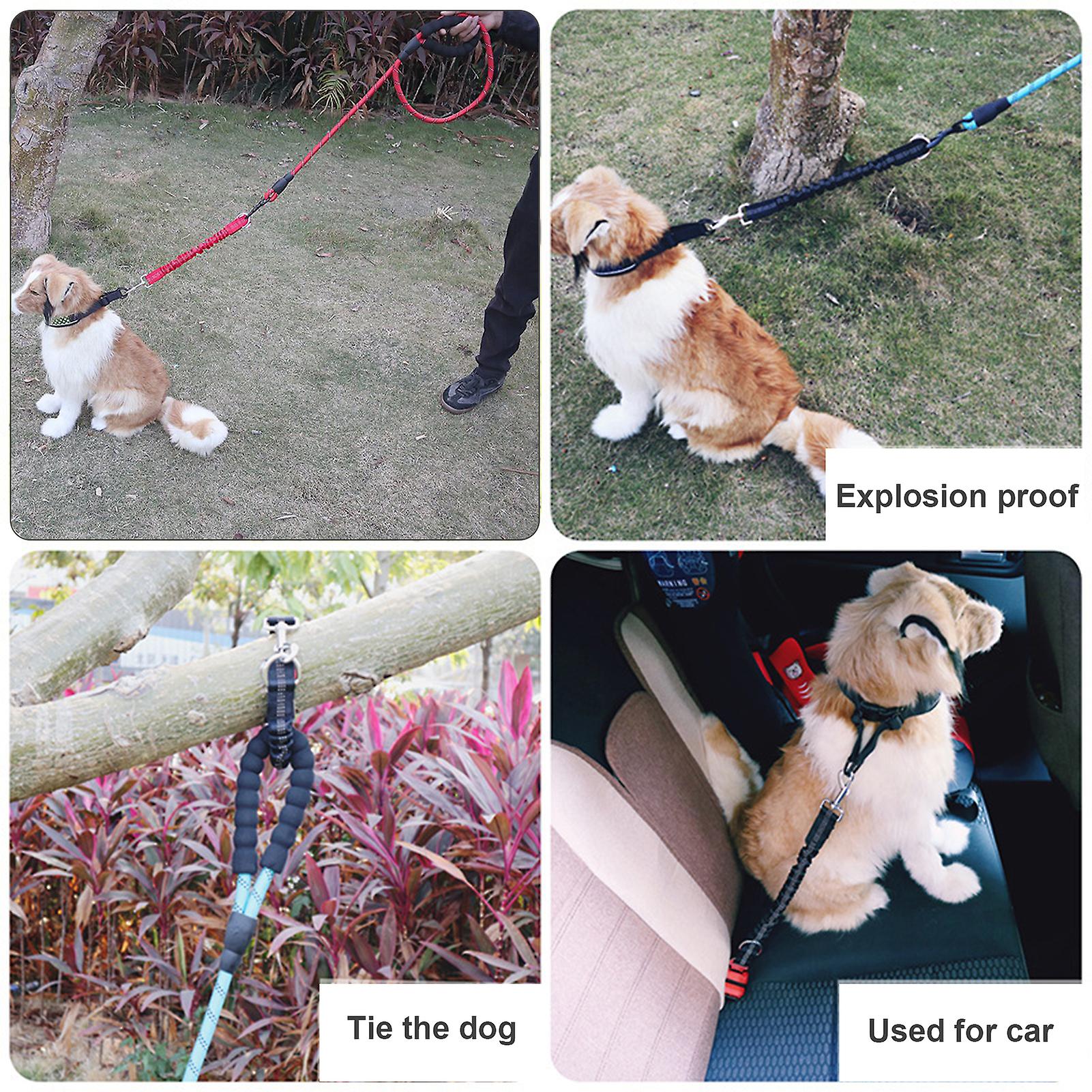 Dog Seat Belt 3-in-1 Multifunctional Pet Safety Belt Reflective Dog Car Harness With Seatbelt Buckle D-ring 360 No Tangle Buckle Multicolor