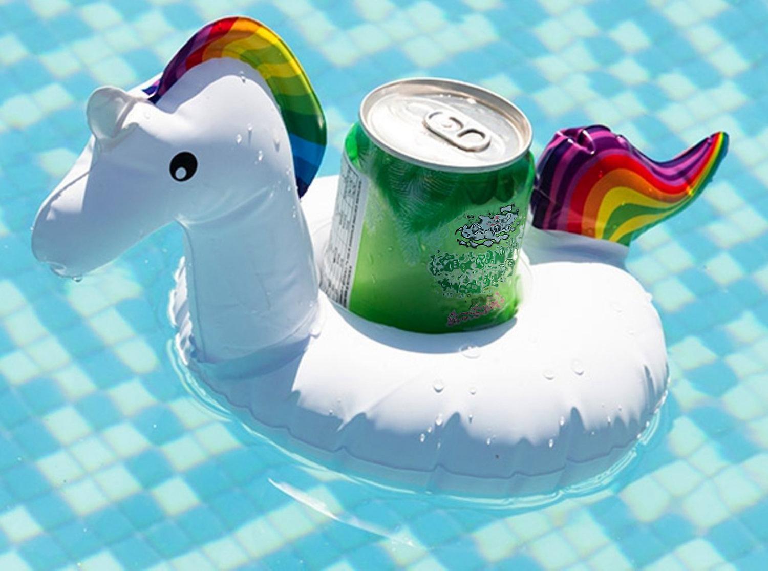 2-Pack Inflatable liquid beverage holder Unicorn Cage Holder Cup holder