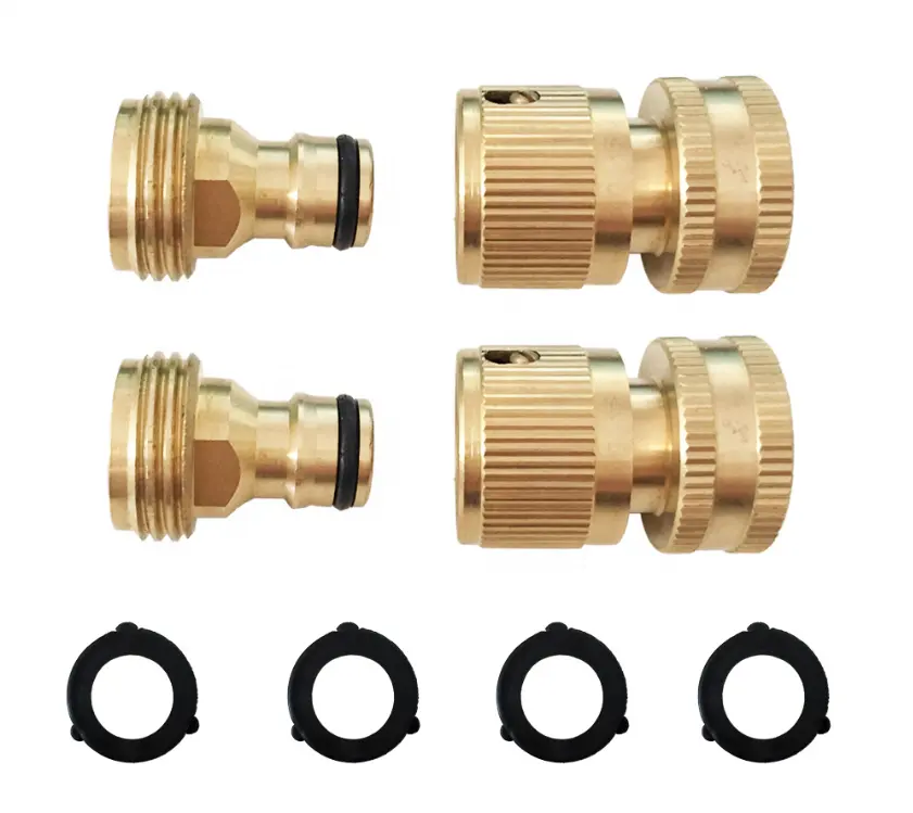 Good quality Factory direct supply 3/4 inch female and male part Brass Quick Connector Garden Hose Fitting