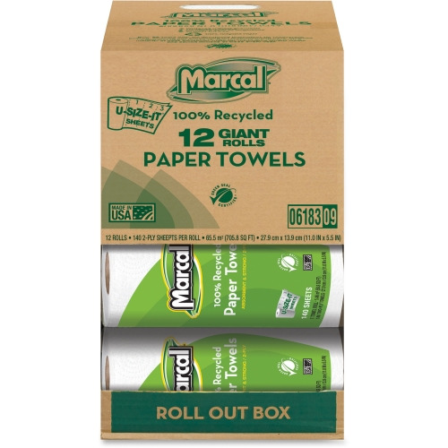 Marcal Giant Paper Towel in a Roll Out Carton  MRC06183