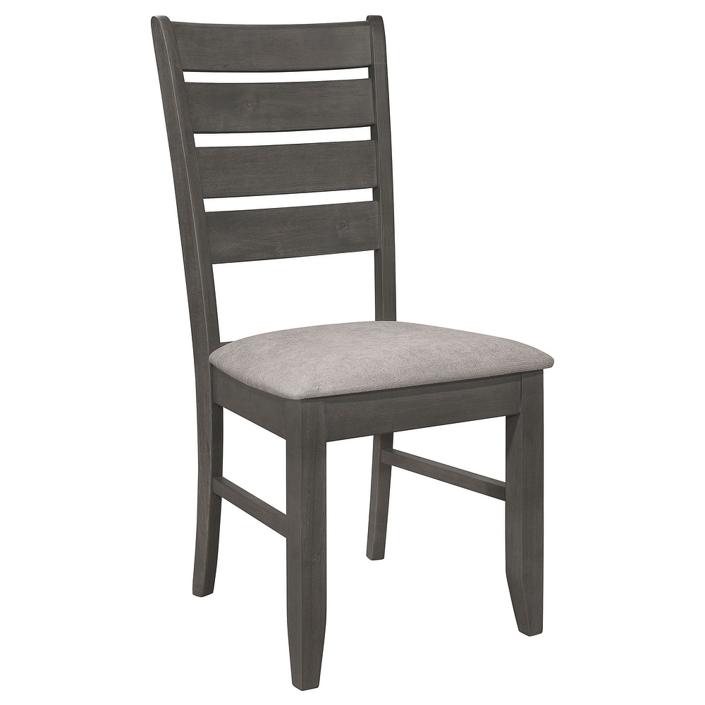 Coaster Furniture Dalila Ladder Back Side Chairs Brown And Grey (Set of 2)   19.25'' x 22.25'' x 40.25''