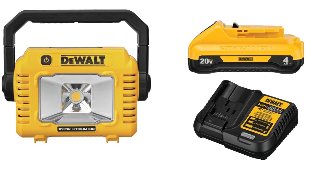 DEWALT 12V/20V MAX Compact Task Light with 20V 4Ah Kit Bundle DCB240C-DCL077B from DEWALT