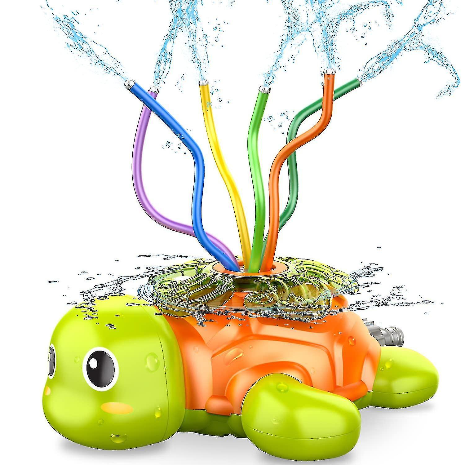 Kids Sprinkler For Yard Game With Wiggle Tubes Spinning Turtle Water For Kids - Splashing Fun Activity For Summer