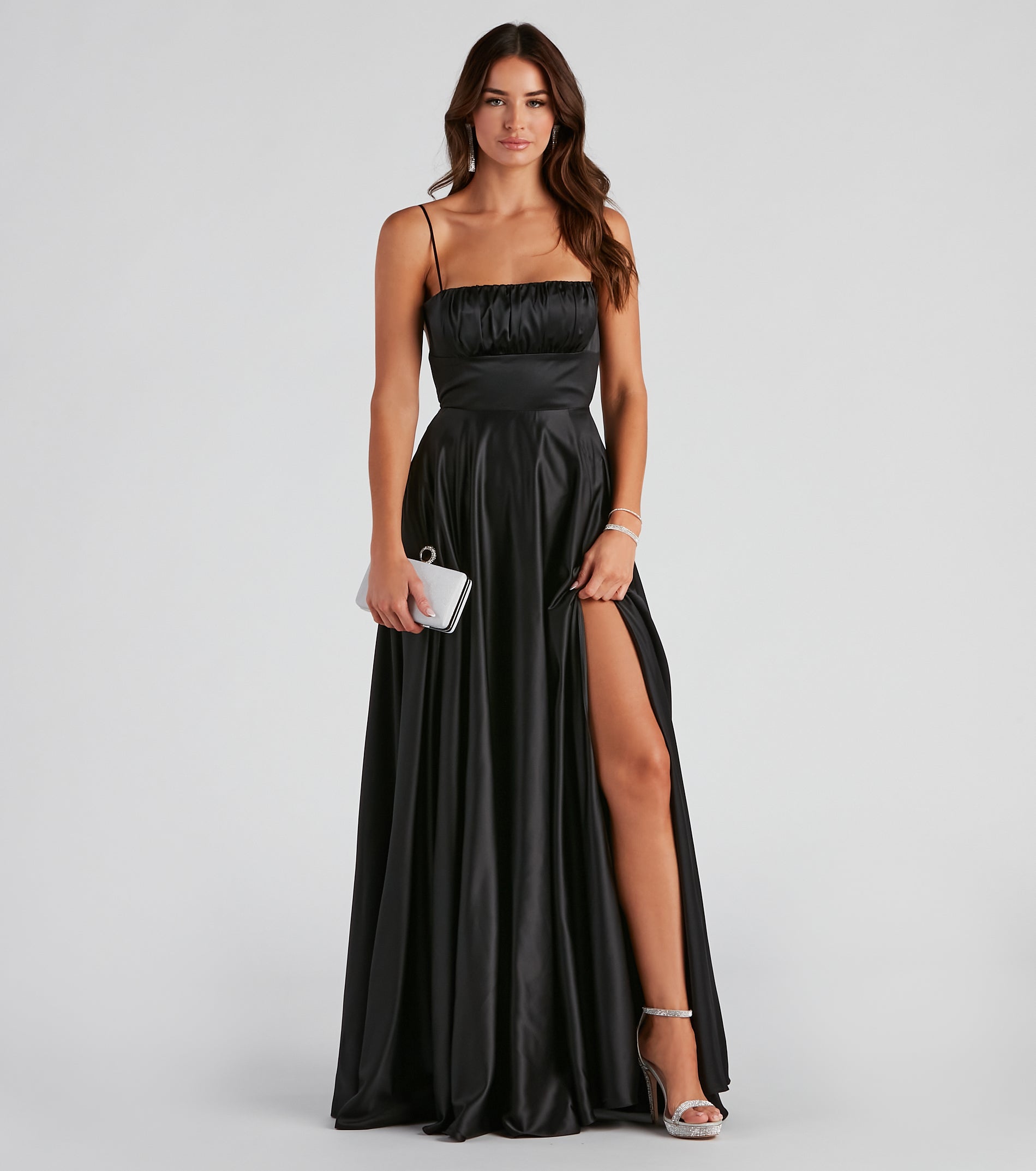 Jenny A-Line Satin Formal Dress