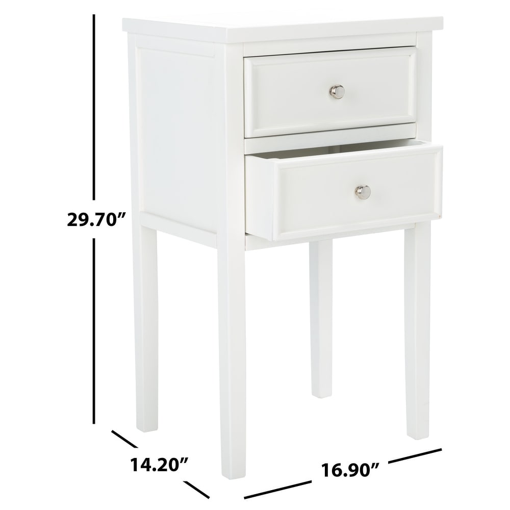 SAFAVIEH Toby White End Table   16.9\