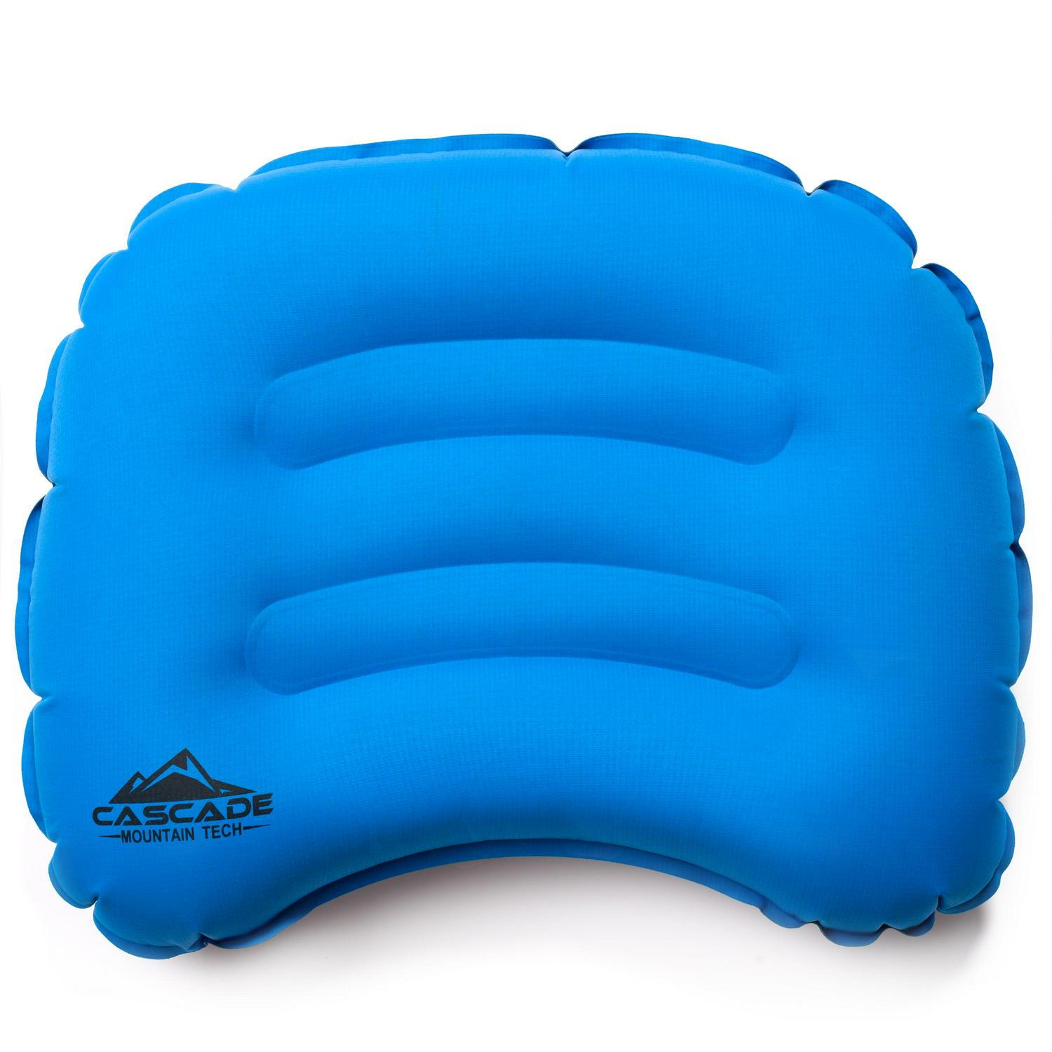 Cascade Mountain Tech Insulated Sleeping Pad with Pillow  Blue