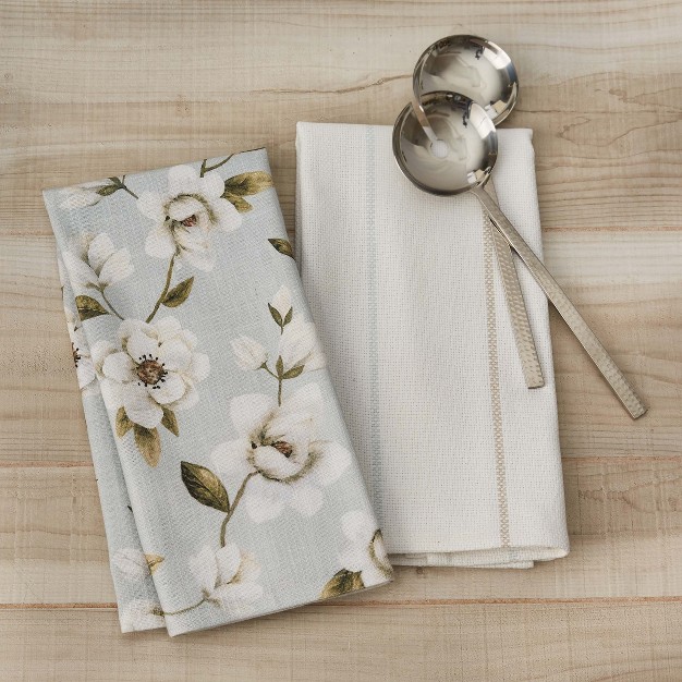 Split P Magnolia Floral Small Print Napkin Set Of 4 20 x27 x27