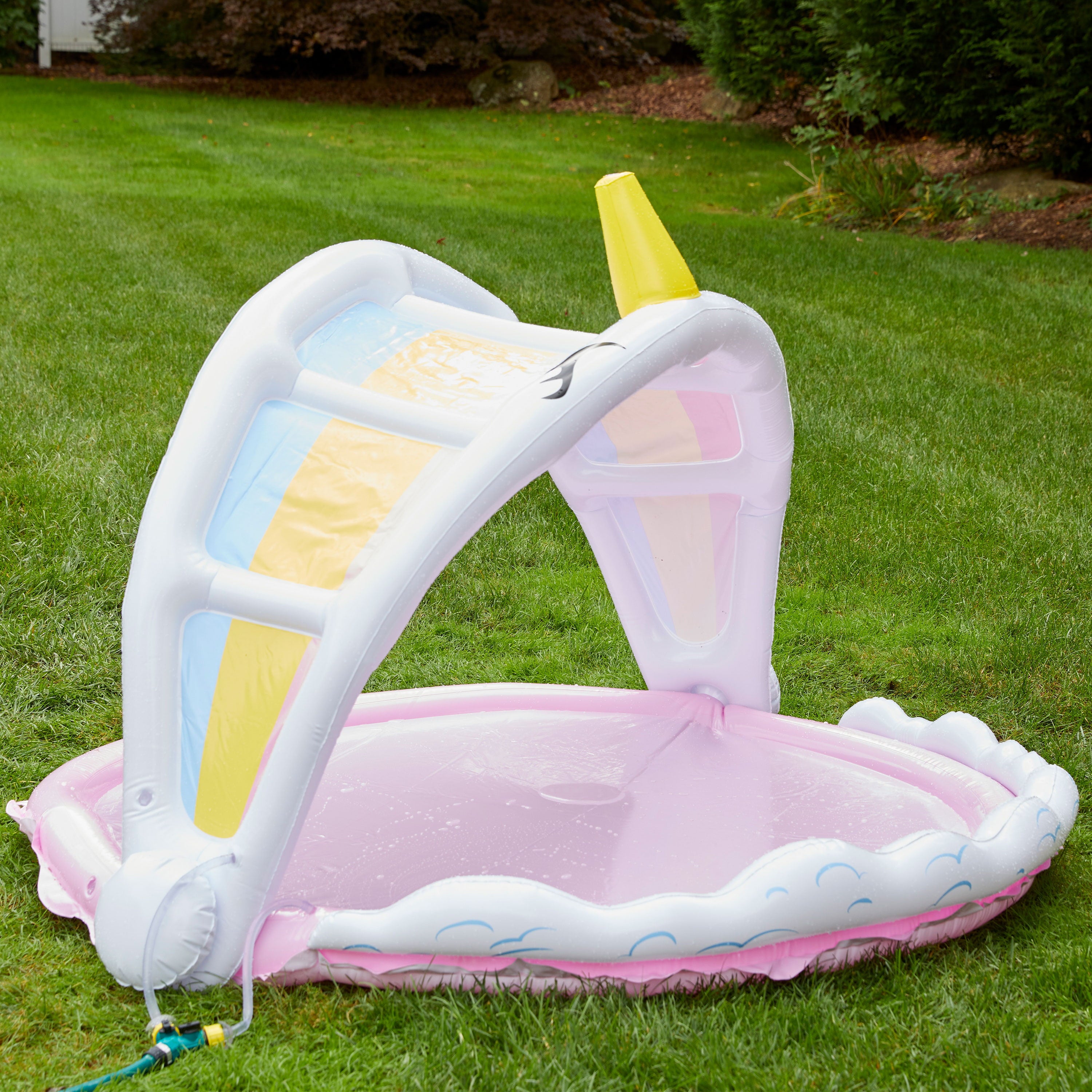 Sunsmart Rainbow Unicorn Shade N' Splash Sprinkler and Splash Pad 5.5'