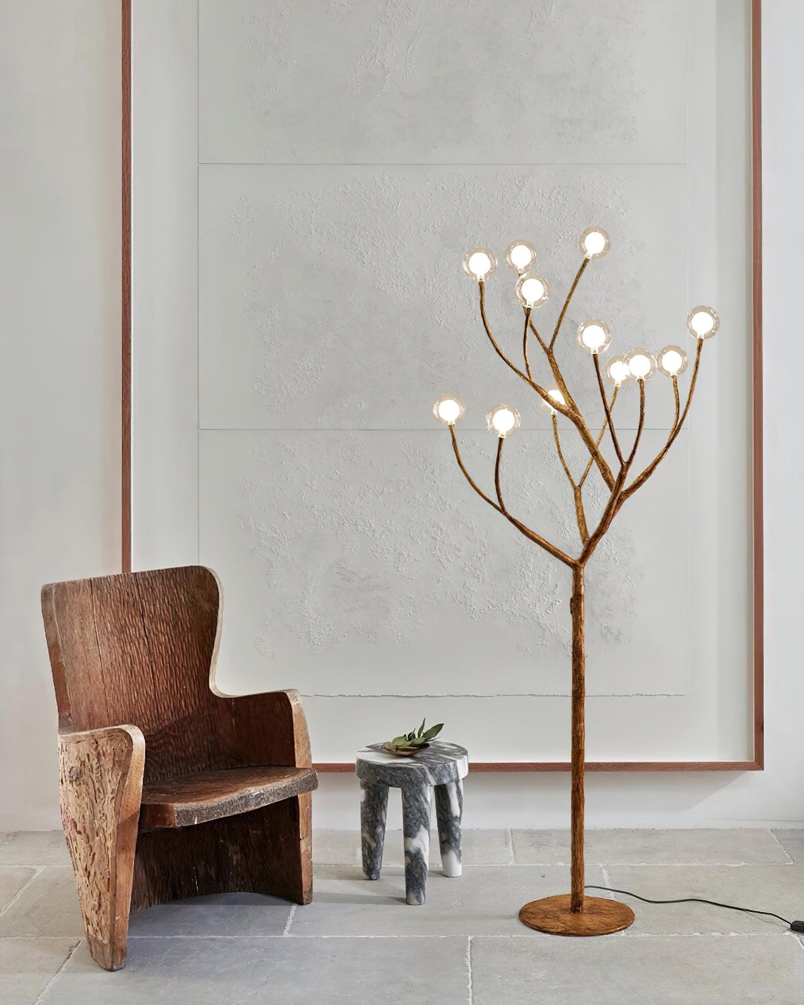 Imitation Wood Floor Lamp