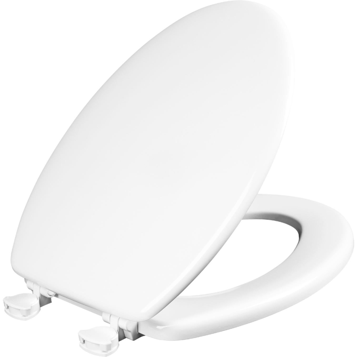 Mayfair by Bemis Westport Elongated White Enameled Wood Toilet Seat