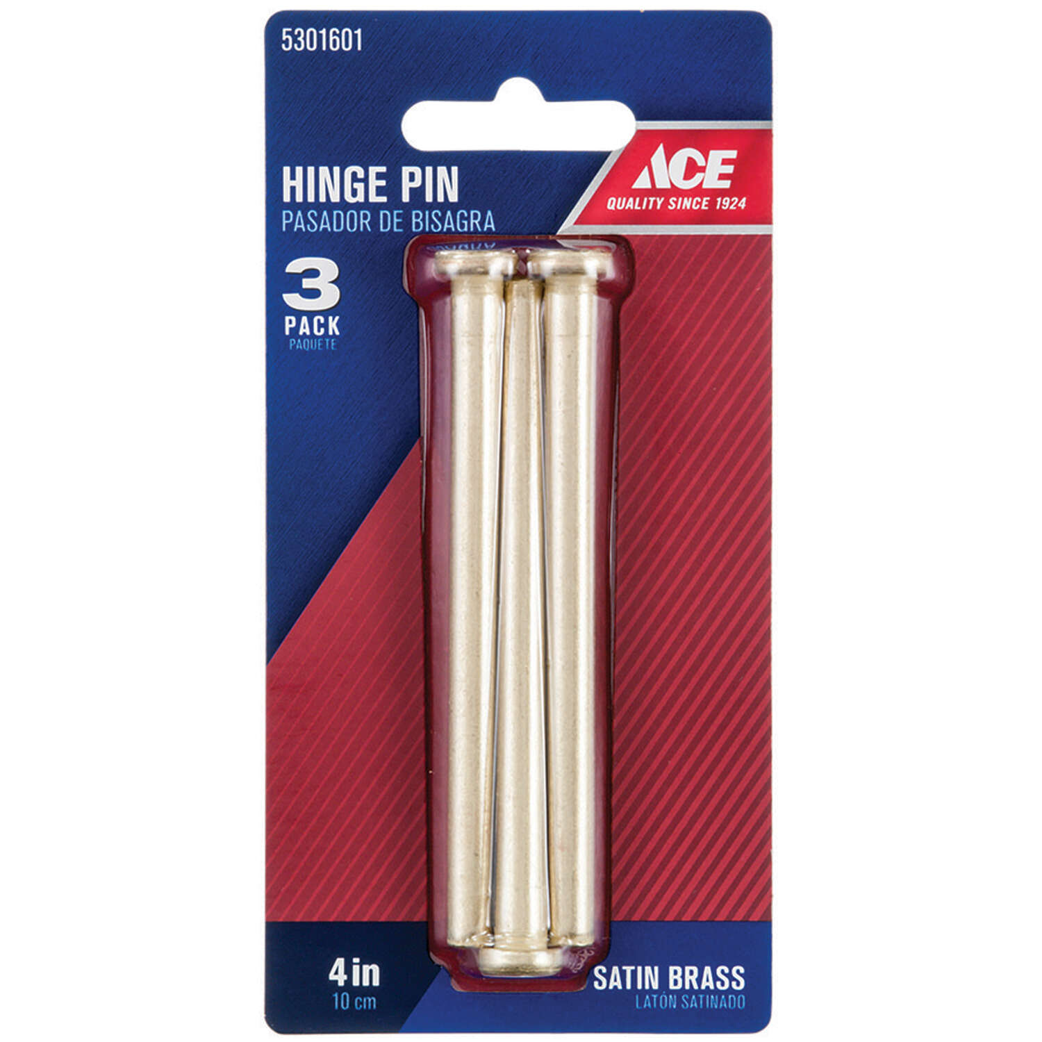 Ace 4 in. L Satin Brass Hinge Pin 3 pk