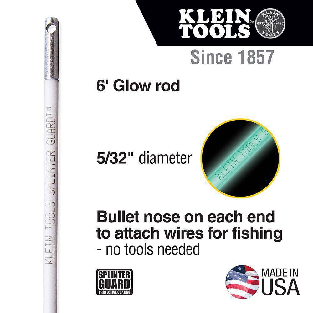 Klein Tools Hi-Flex Glow Rod wSplinter Guard Coating 6-Foot 56406