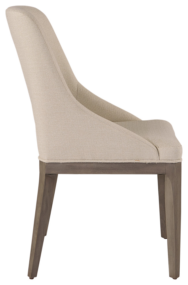 Estrada Dining Chair Light Grey Oak Mainz Cream   Transitional   Dining Chairs   by Sunpan Modern Home  Houzz