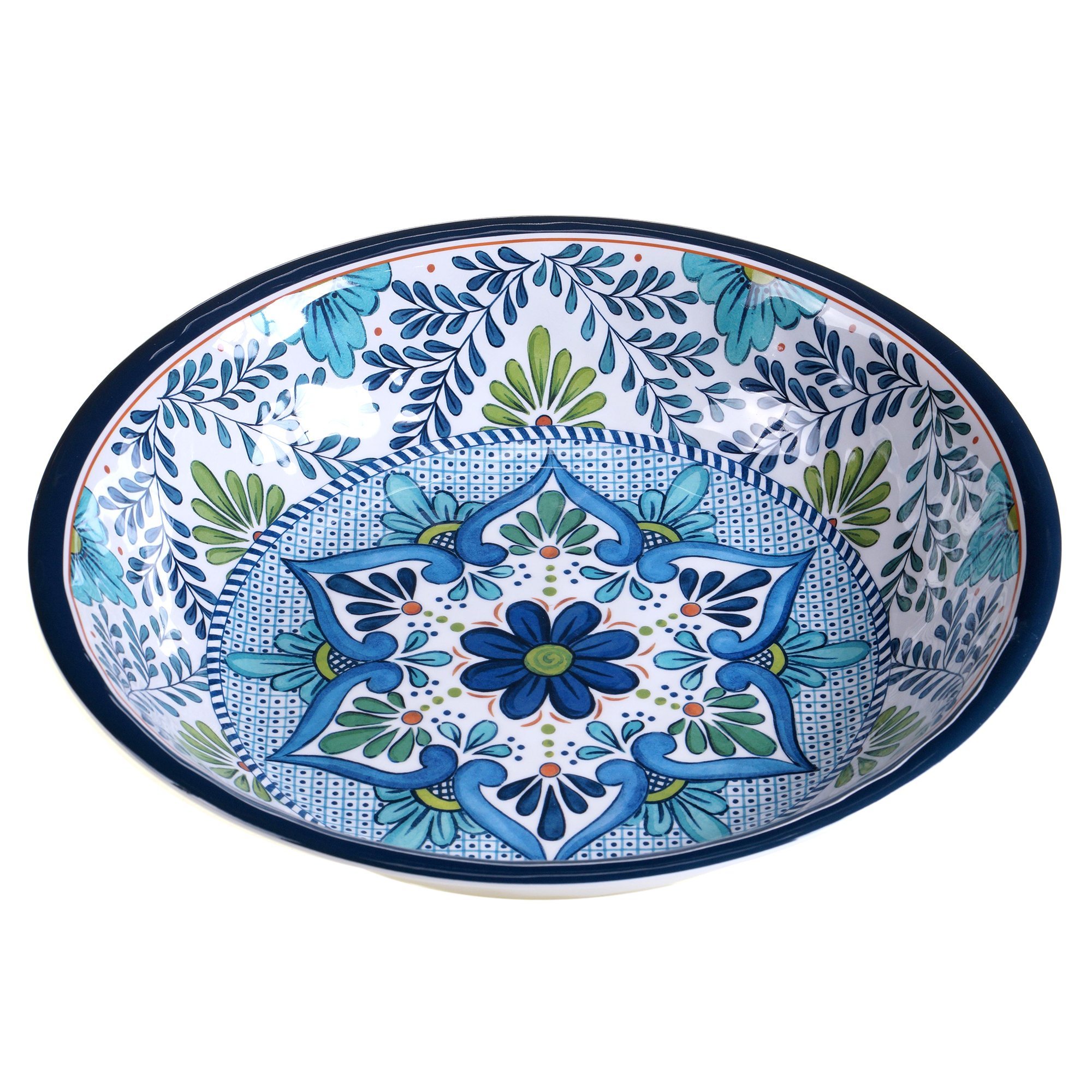 Certified International Talavera Melamine 13.75andquot; x 2.75andquot; Large Serving Bowl Multicolor