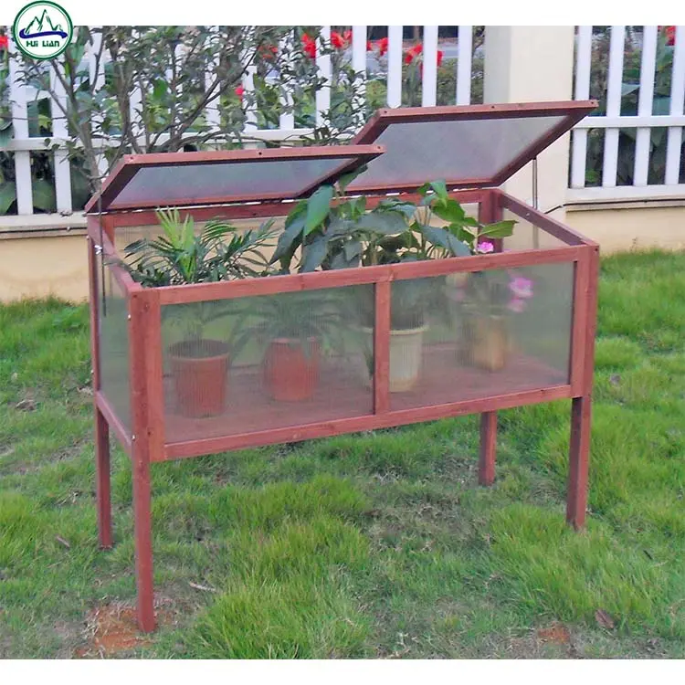 Chinese Fir wood frame Garden Greenhouses for Garden Supplies