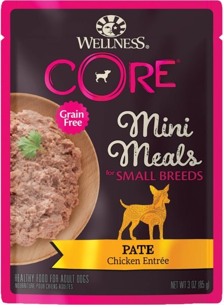 Wellness CORE Grain-Free Small Breed Mini Meals Chicken Pate Dog Food Pouches