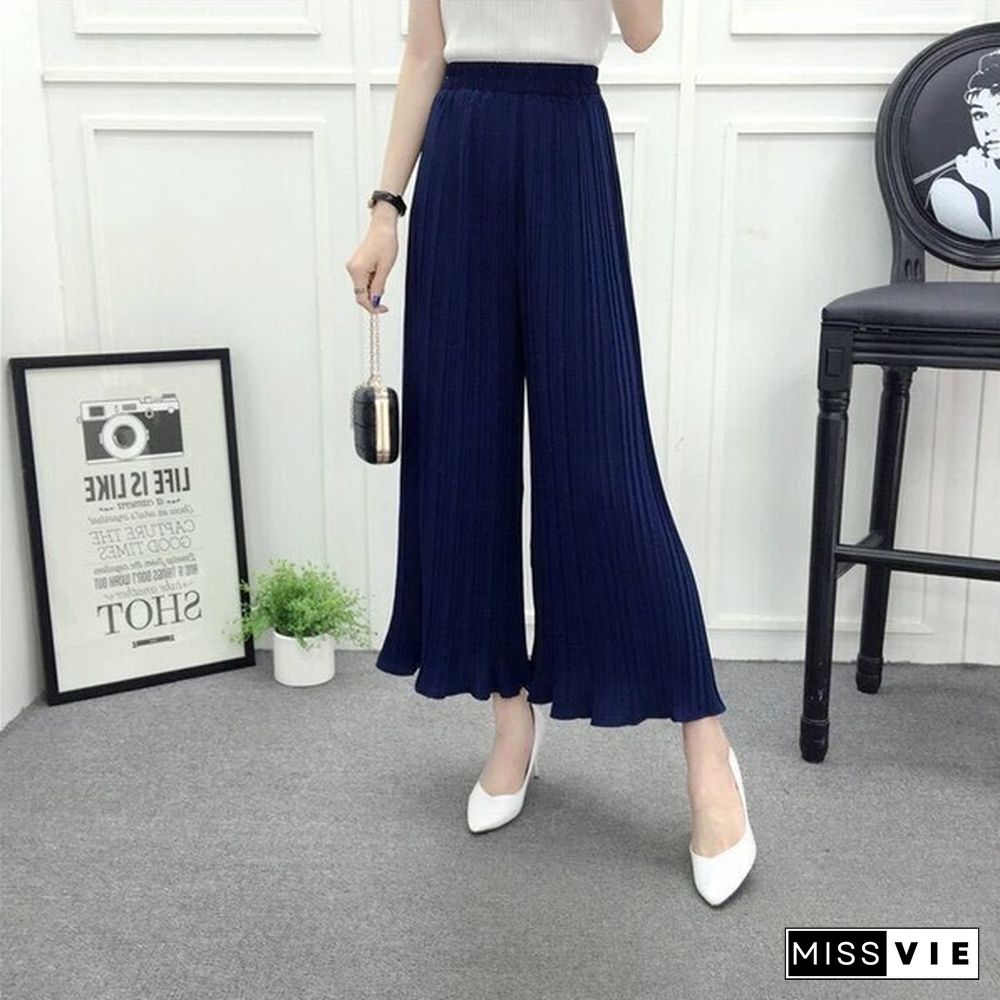 Wide Leg Pants Spring And Summer Models Modal Seven Wide Leg Pants Skirts Loose Large Size Women Home Rejection Pants Trousers