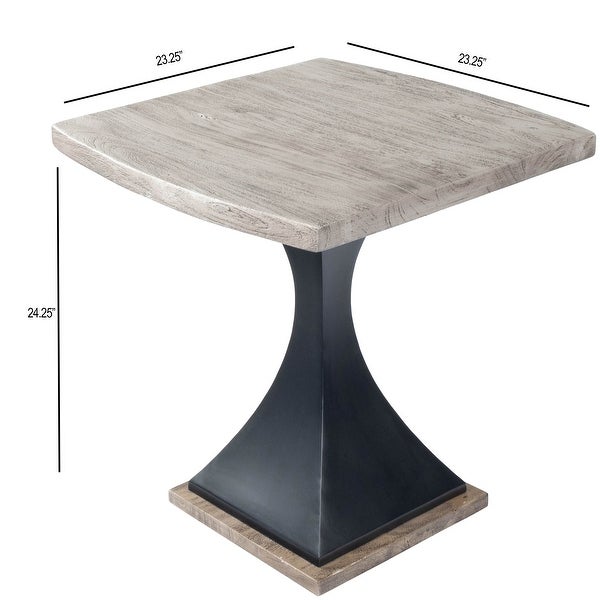 Butler Lidiya Gray Wood and Metal End Table