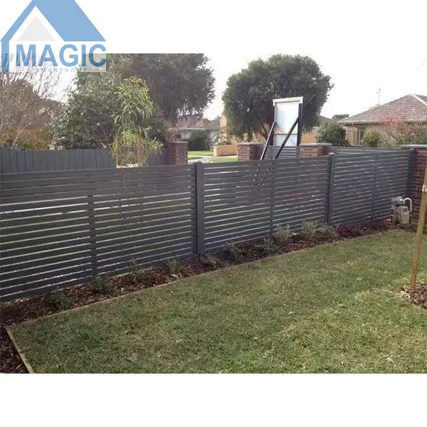 Cheap Prices Outdoor Metal Garden Fence Panel Black Aluminum Fence for Houses Steel