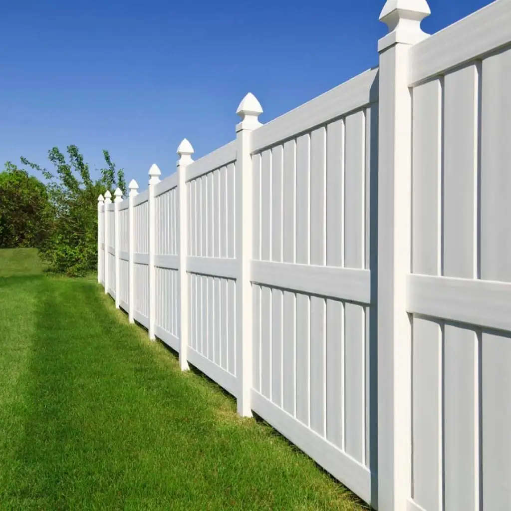 Top Quality pvc composite semi privacy fence panel and post for garden