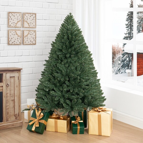 Prague Artificial Christmas Tree with Lights，Pine Fir Prelit Christmas Tree，Christmas Tree with Lights and Tips