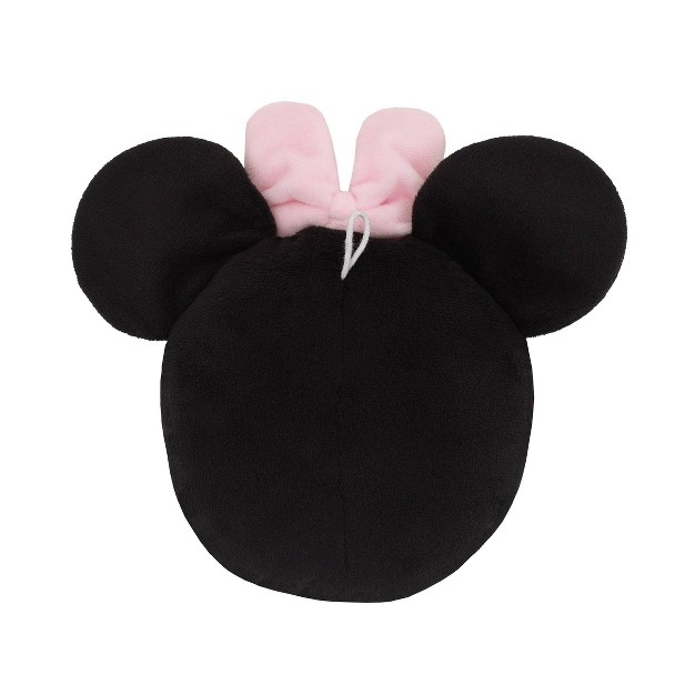 Disney Minnie Mouse Shaped Wall Decor Black Plush 3pc