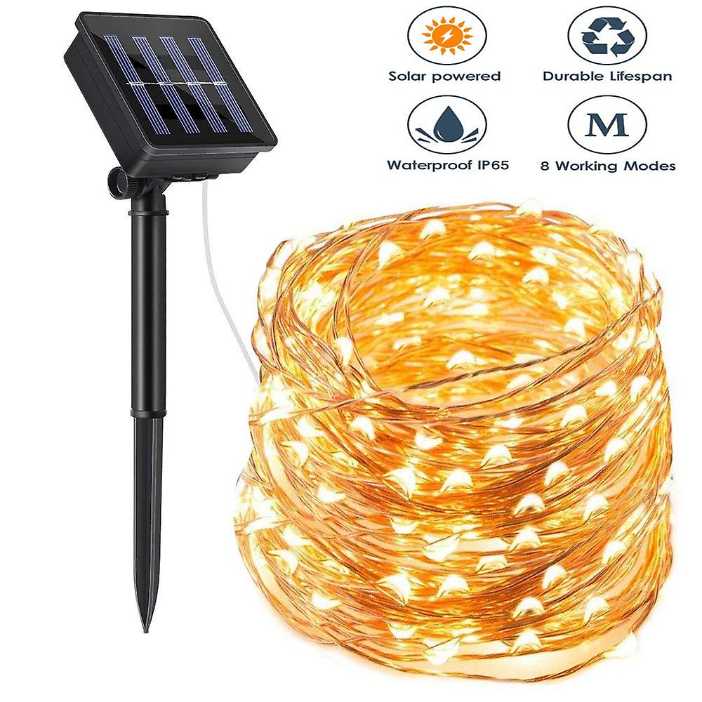 8 Patterns Outdoor Solar Light String 10m 20m Led Solar Light 100/200leds Garden Street Waterproof Christmas Decoration