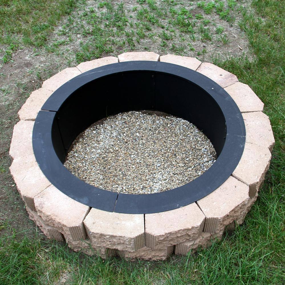 Sunnydaze Decor 27 in. Round Steel Wood Burning Fire Pit Kit NB-FPR101