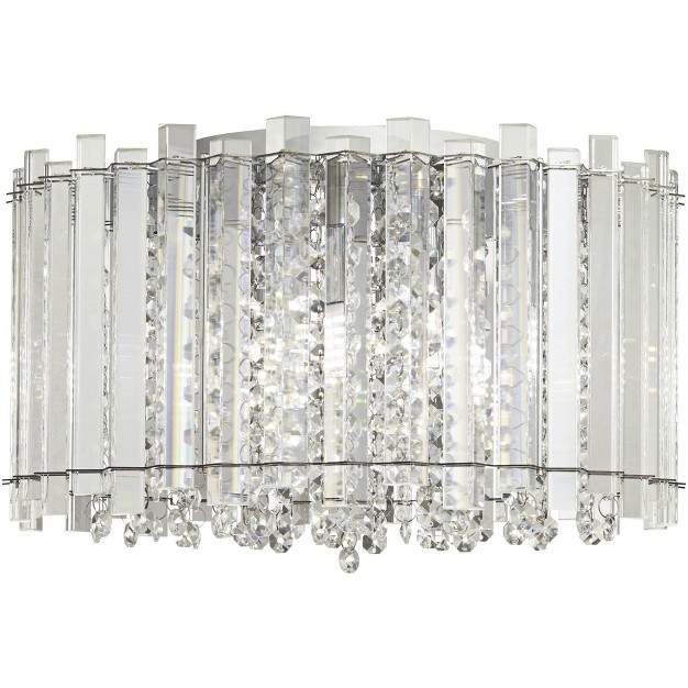 Wide Chrome 4 light Led Crystal For Bedroom Kitchen Living Room Hallway