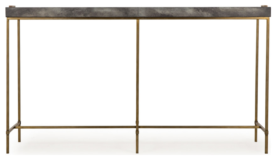 Charcoal Tray Top Console Table  Andrew Martin Edith   Contemporary   Console Tables   by Oroa   Distinctive Furniture  Houzz