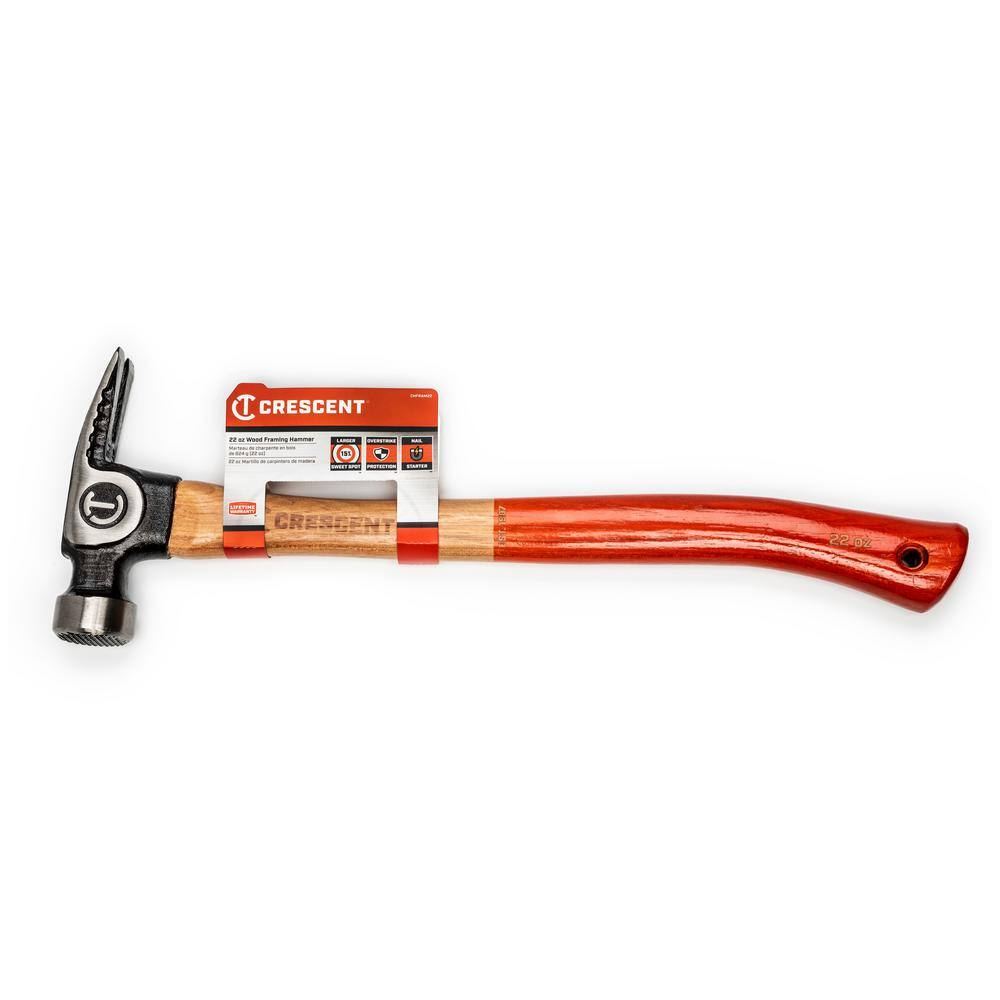 Crescent 22 oz. Wood Milled-Face Framing Hammer CHFRAM22