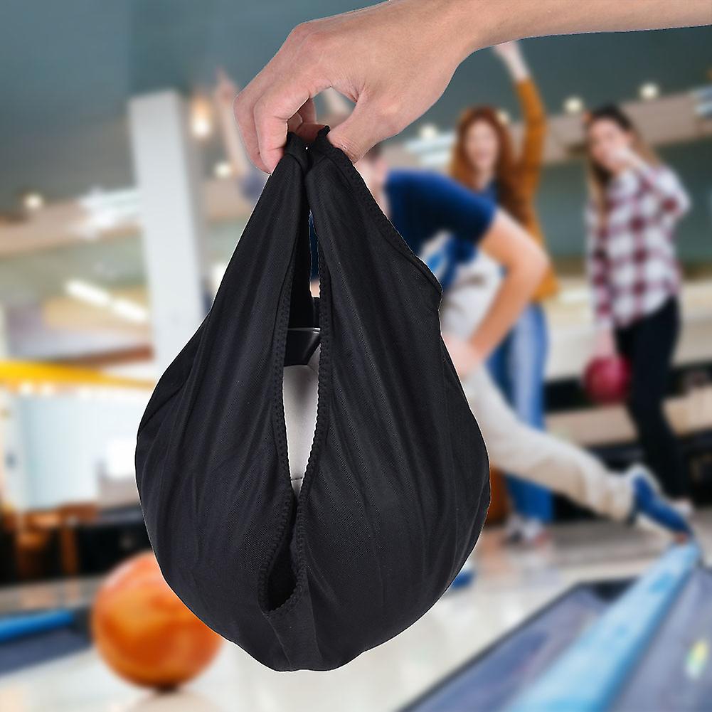 Portable Lightweight Bowling Ball Bag Cleaner Ball Pouch Carrier For Gym Equipment Black