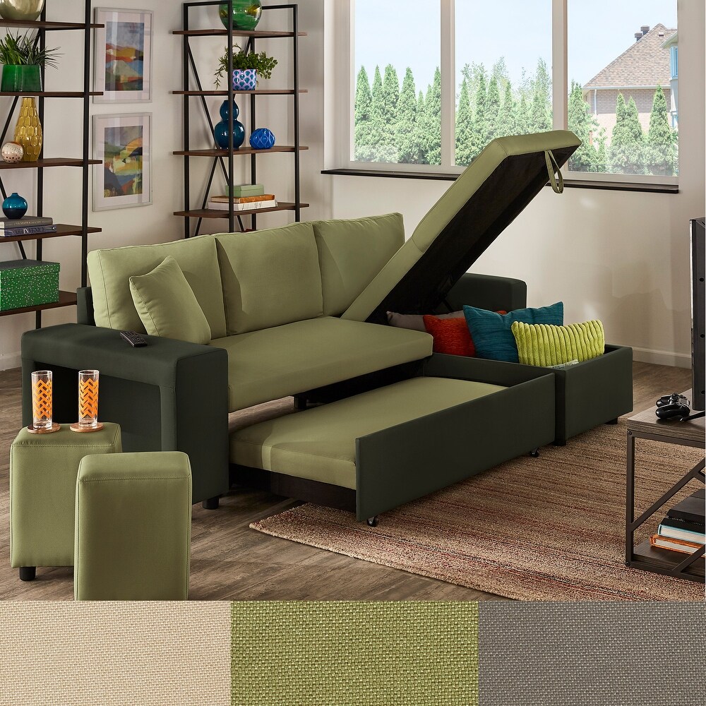 Lorca 2 tone Convertible Sofa with Storage by iNSPIRE Q Modern