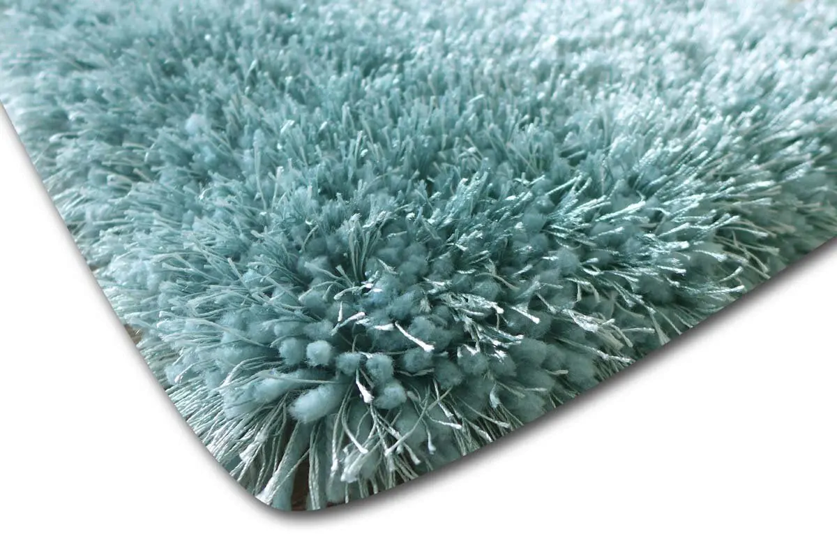 Shaggy Viscose 8 x 10 Marine Blue Shag Rug