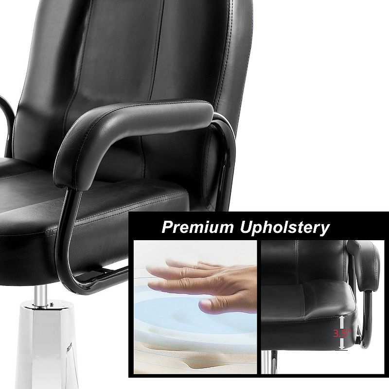 F.C Design Deluxe Reclining Barber Chair - Ideal Beauty Salon， Tattoo， Spa Equipment - Durable， Comfortable， and Stylish