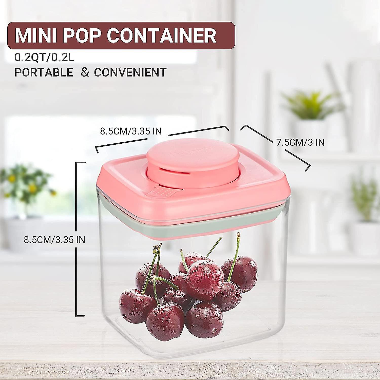 Ankou 0.32 Qt Push-button Airtight Seal Container Food Storage With Seal Lids