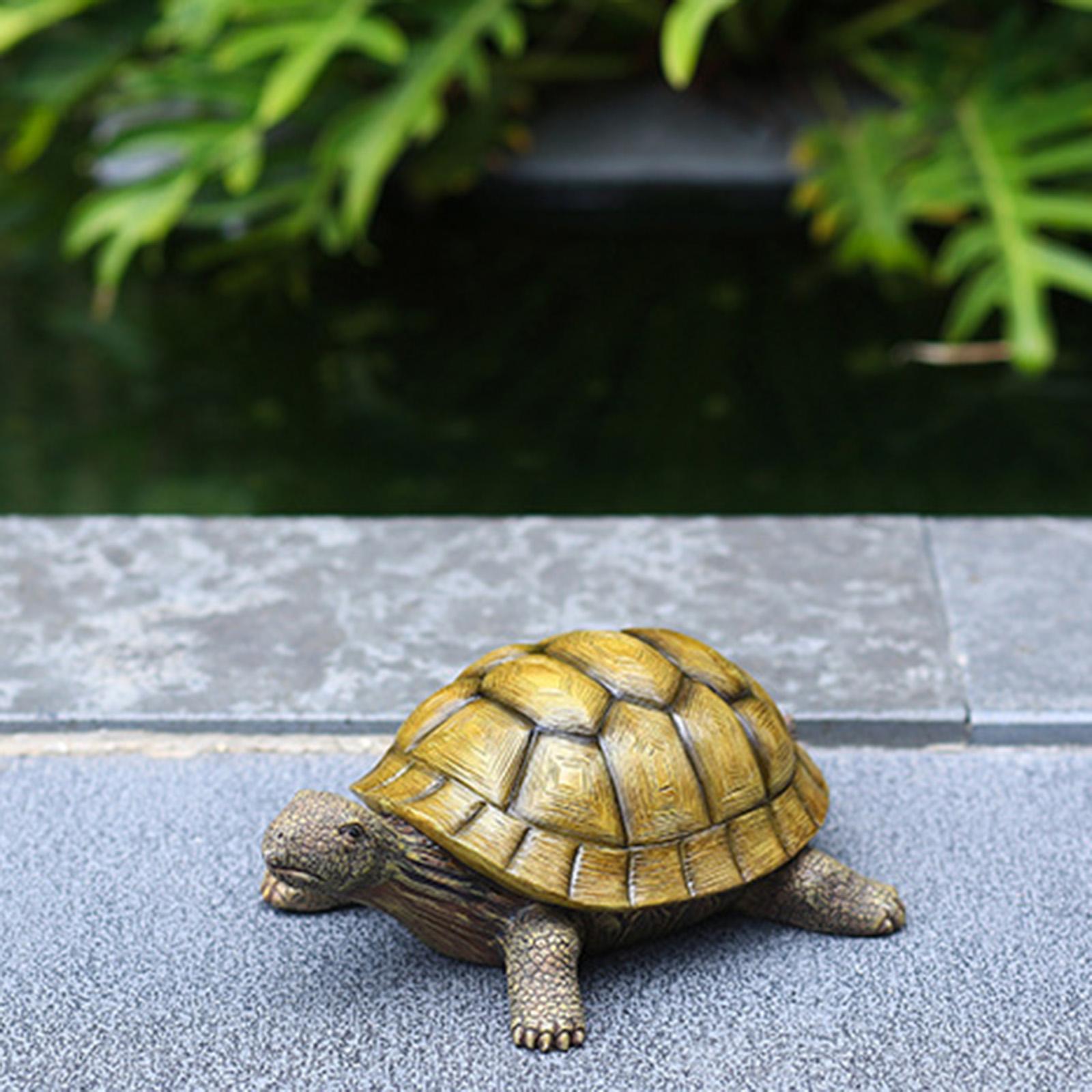 Resin Tortoise Statue, Animal Sculpture Garden Sculpture Outdoor Decorative Statue Tortoise Figurine yard Lawn Patio Decoration Ornament