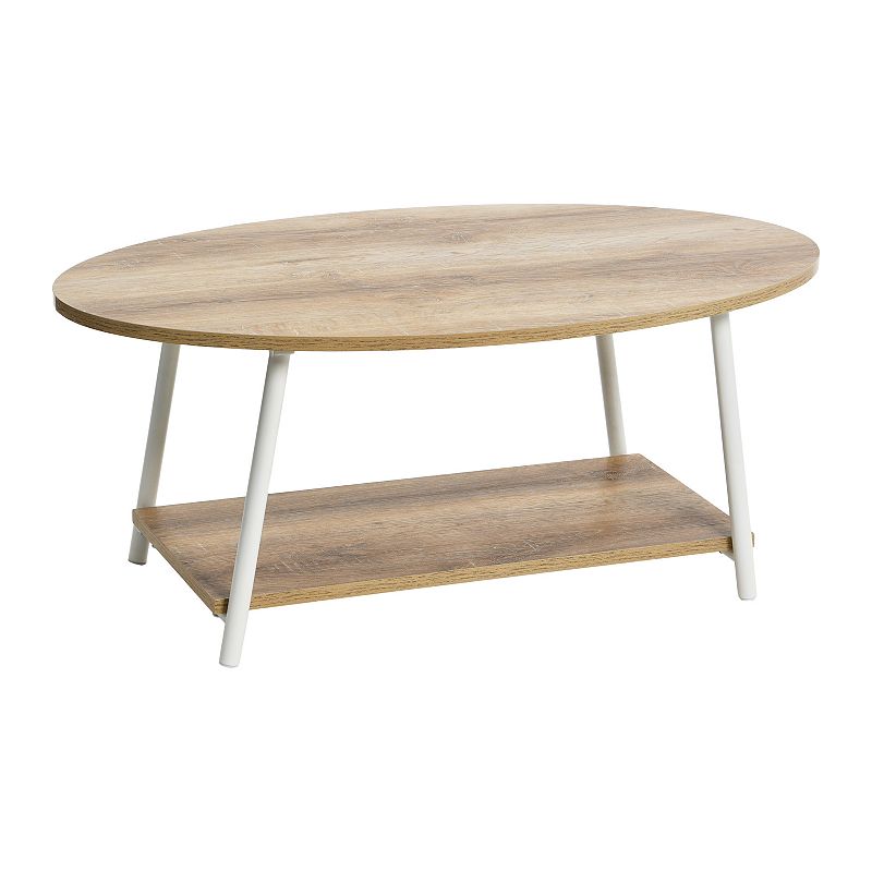 Household Essentials 2-Tier Oval Coffee Table