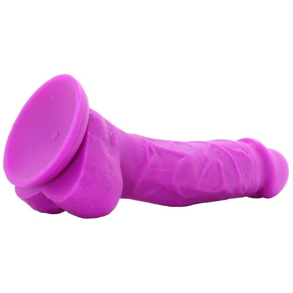 Colours 5 Inch Dual Density Silicone Dildo in Purple