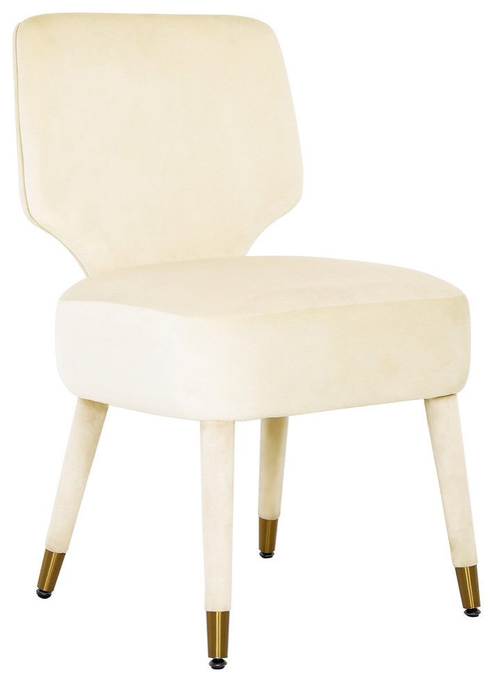 Athena Velvet Dining Chair  Art Deco Brass Velvet Chair   Midcentury   Dining Chairs   by Modern Selections  Houzz