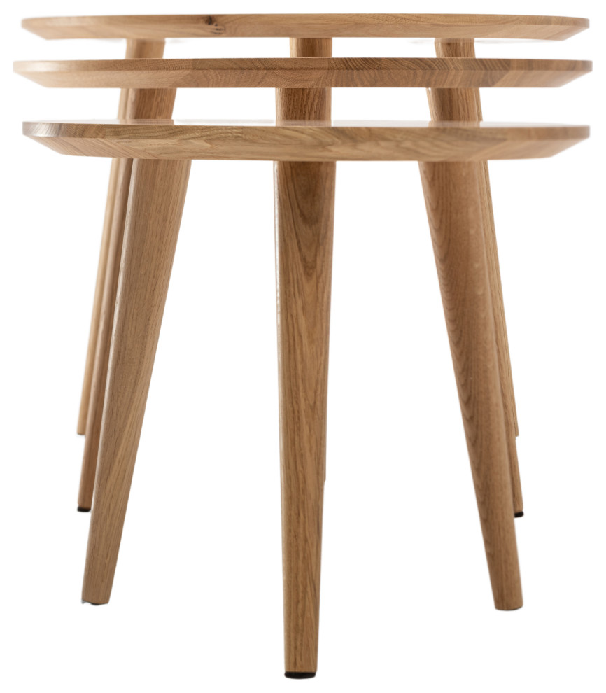 Primera Round Nesting Tables   Midcentury   Coffee And Accent Tables   by Mobello  Houzz