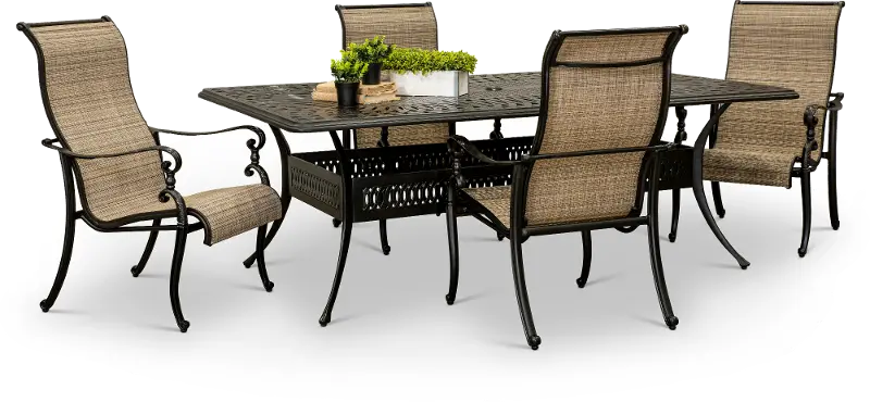 Montreal 5 Piece Rectangular Patio Set